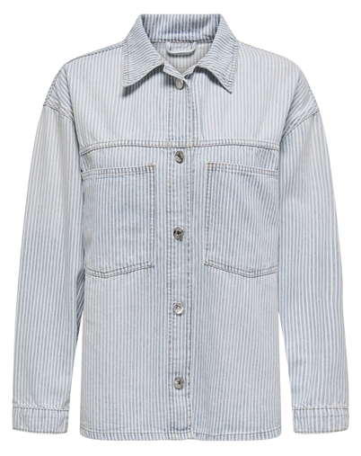Emmie Striped Denim Skjorte - Only